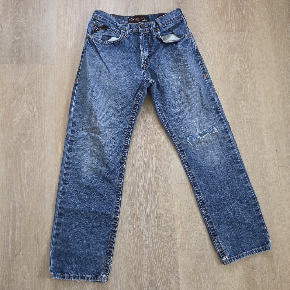 Ariat FR Jeans Mens 31x32 Blue Wash Workwear Utility M3 Loose Straight Denim